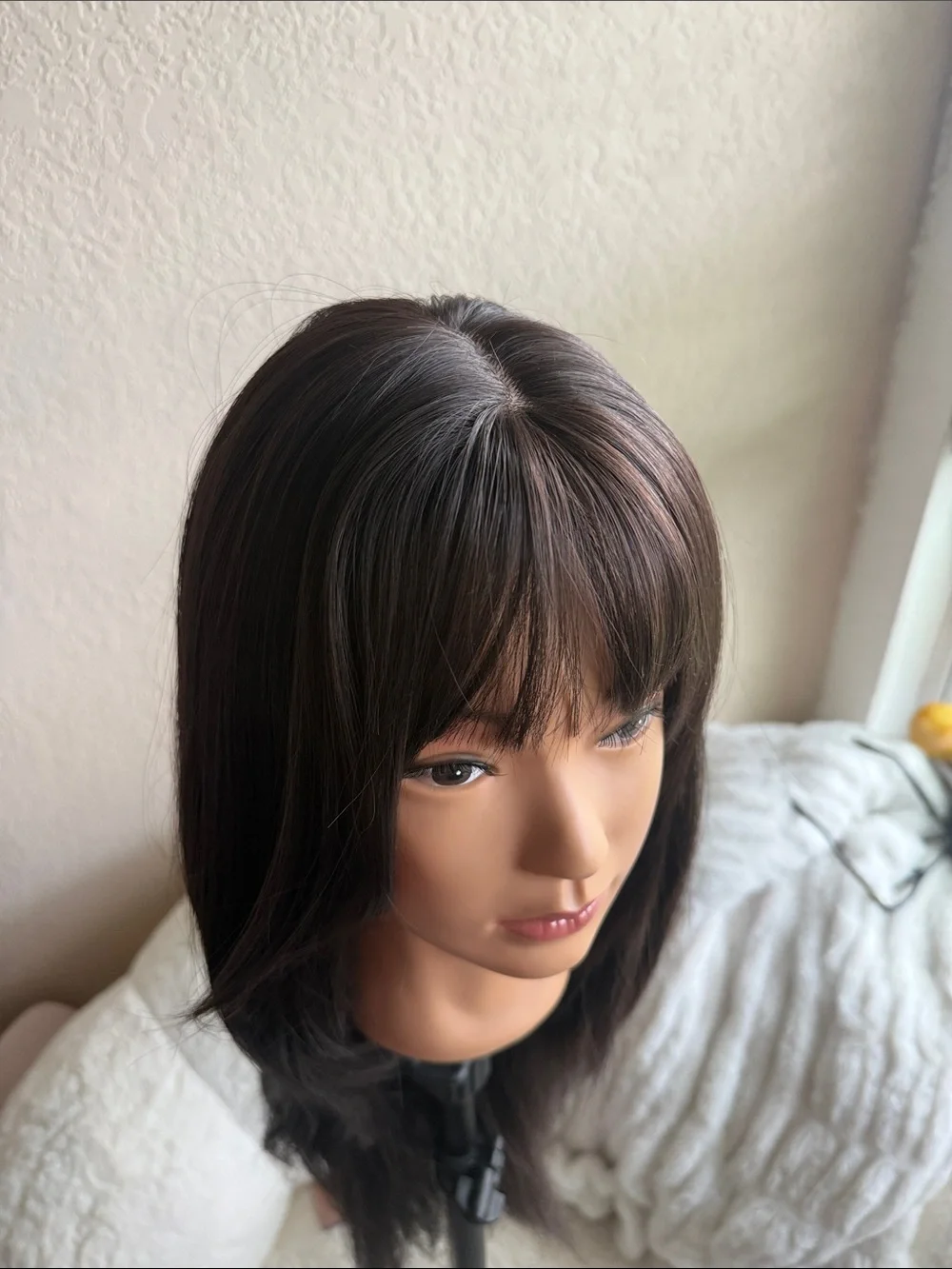 Layered 22 inch Wig dark brown natural black wolf cut butterfly long